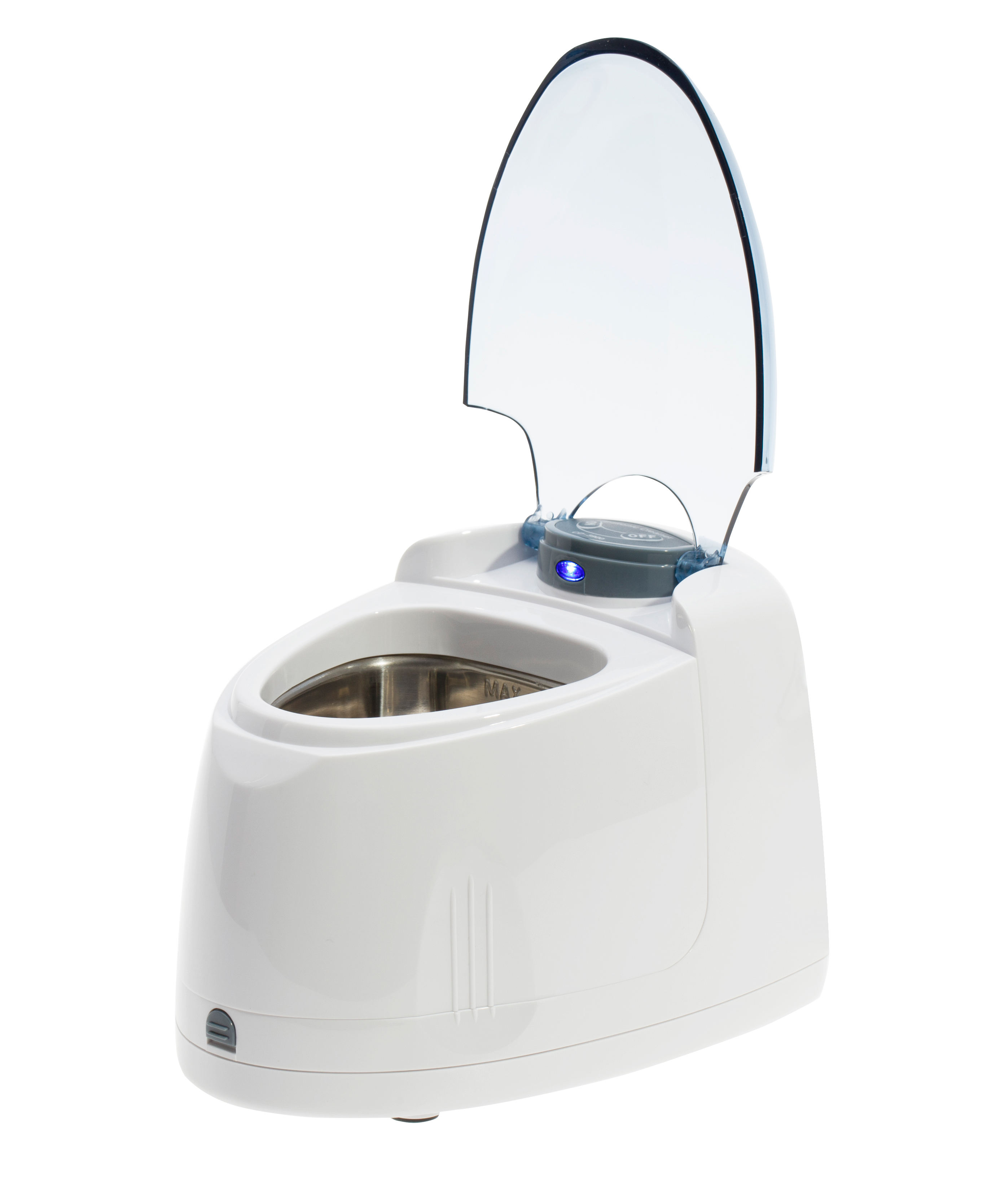 Specifications Ultrasonic Frequency: 42,000 Hz Tank Material: Stainless Steel SUS304 Tank Capacity: 140 ml Timer: 5-minute Automatic Cut-off Power Supply:  AC 100 - 120V, 50 / 60Hz / AC 220 - 240V, 50 / 60 Hz Power: 20 W ( 110 V ) / 25 W ( 220 V ) Unit Size: 178X120X120 mm( L x W x H ) Package Size: 217X163X150 mm ( L x W x H ) Unit N.W.: 0.89 kg
